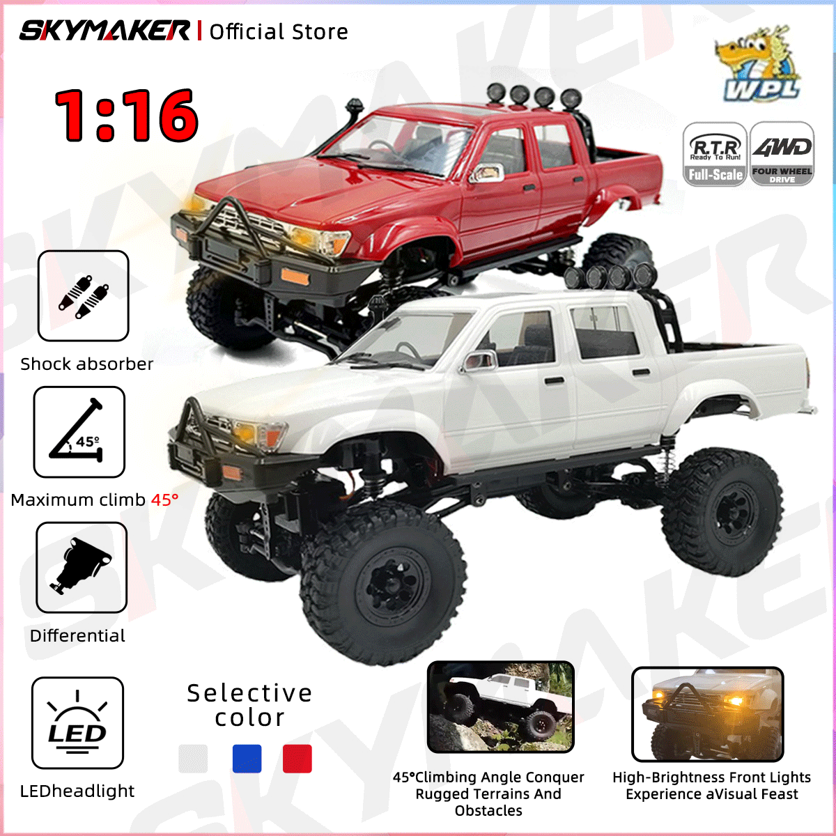 Drone Rc Bolide - WPL C64-1 RC Car 1:16 Hailax