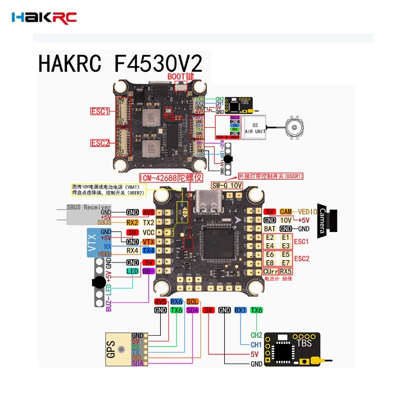 HAKRC F405 V2 F4 OSD Flight Co - Betaflight Flight Controller ulasan dan harga