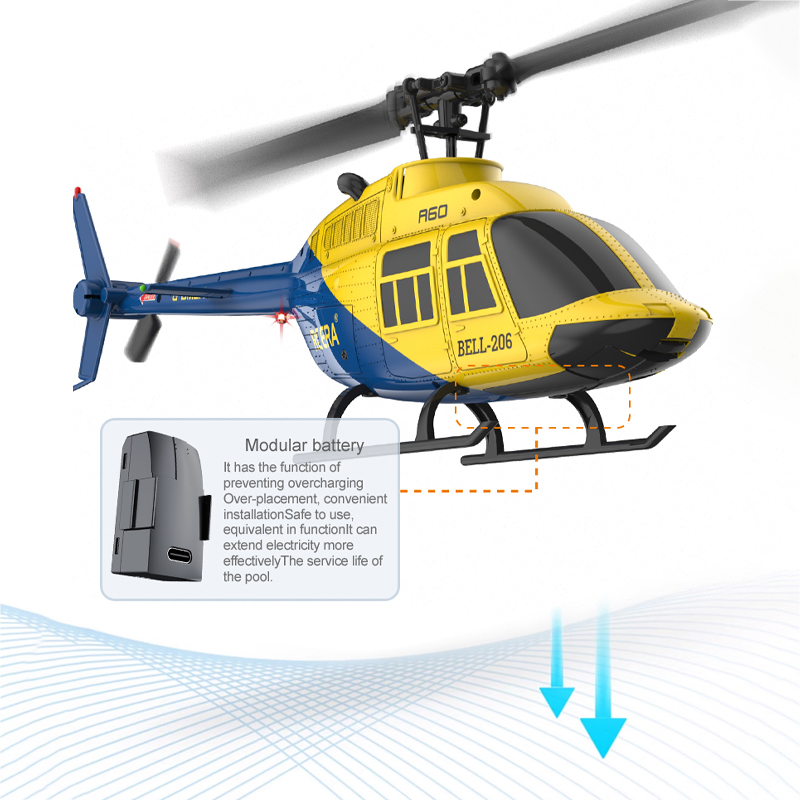 A60 RC Helicopter 2.4G 6-Aixs  - Drone Rc Bolide ulasan dan harga