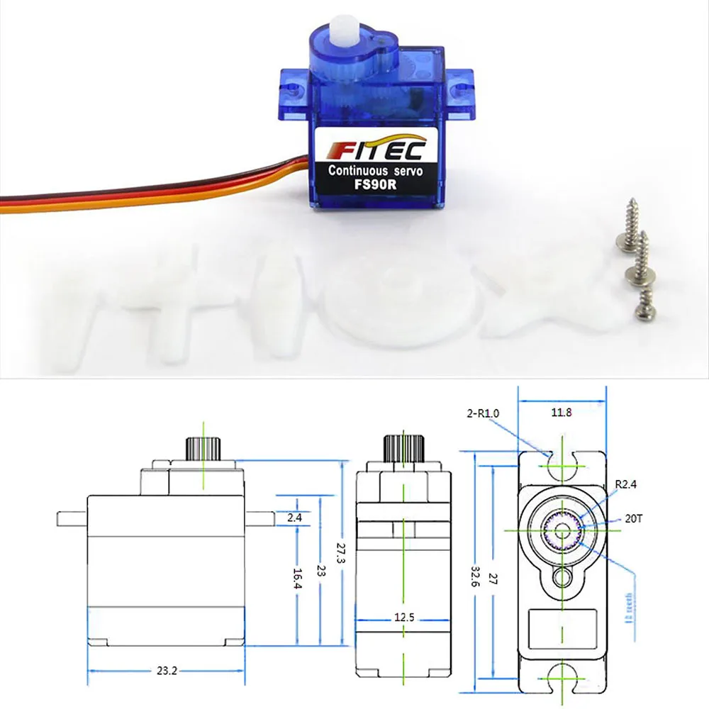 Feetech Mini FS90R Micro Servo - Rc Car Servo ulasan dan harga