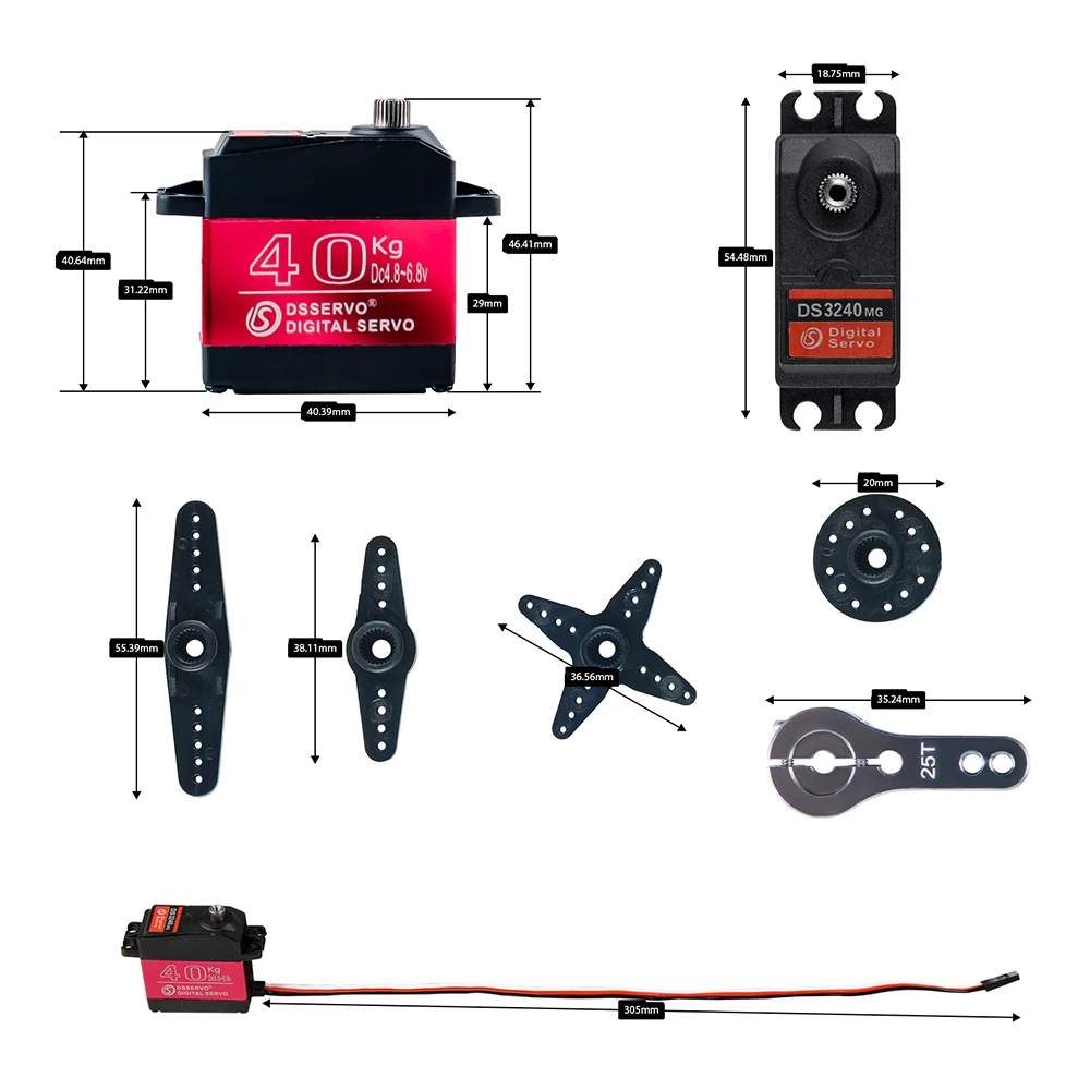 40KG Dsservo DS3240 Large Torq - Rc Car Servo ulasan dan harga