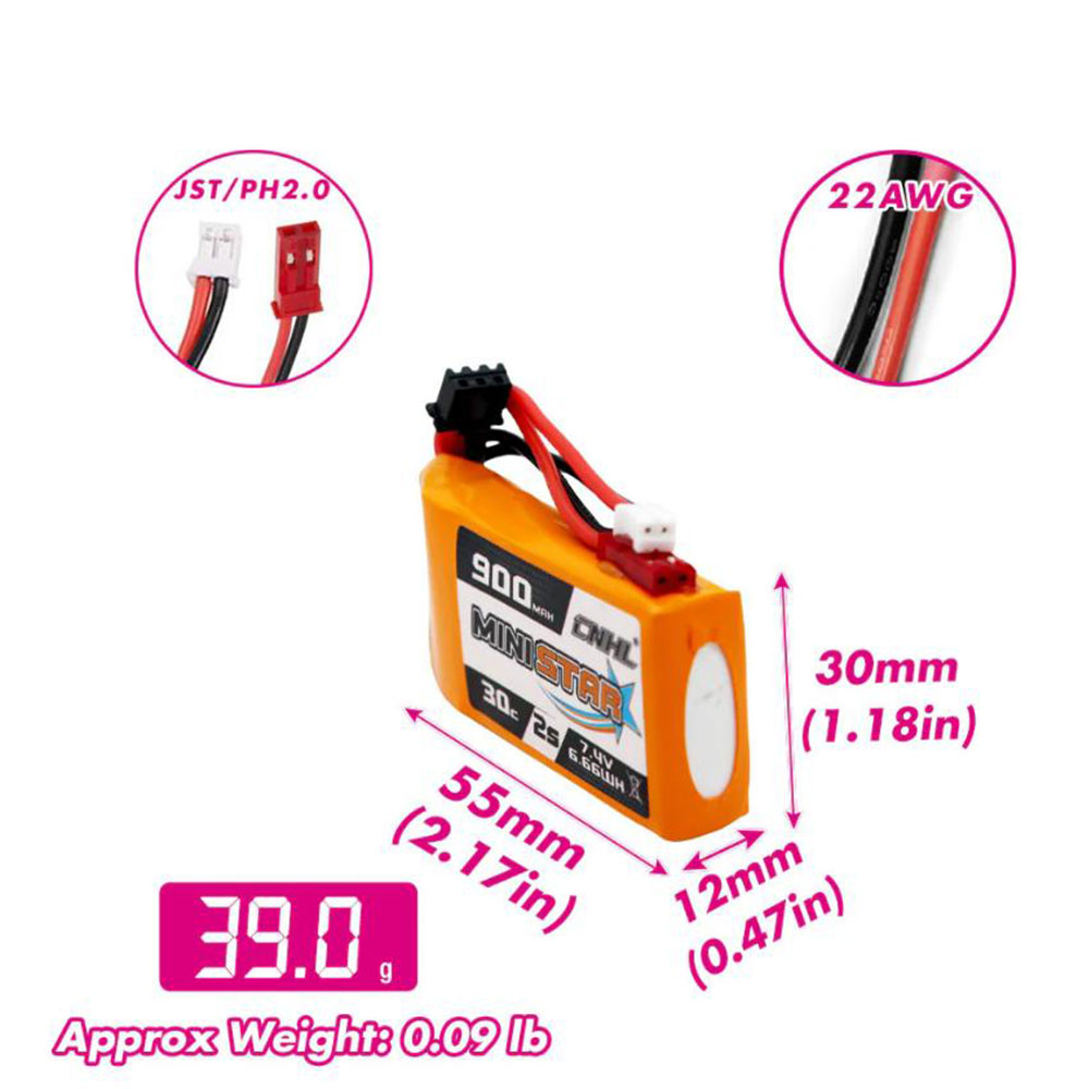 CNHL MiniStar Lipo Battery 2S  - Micro Fpv Quad ulasan dan harga