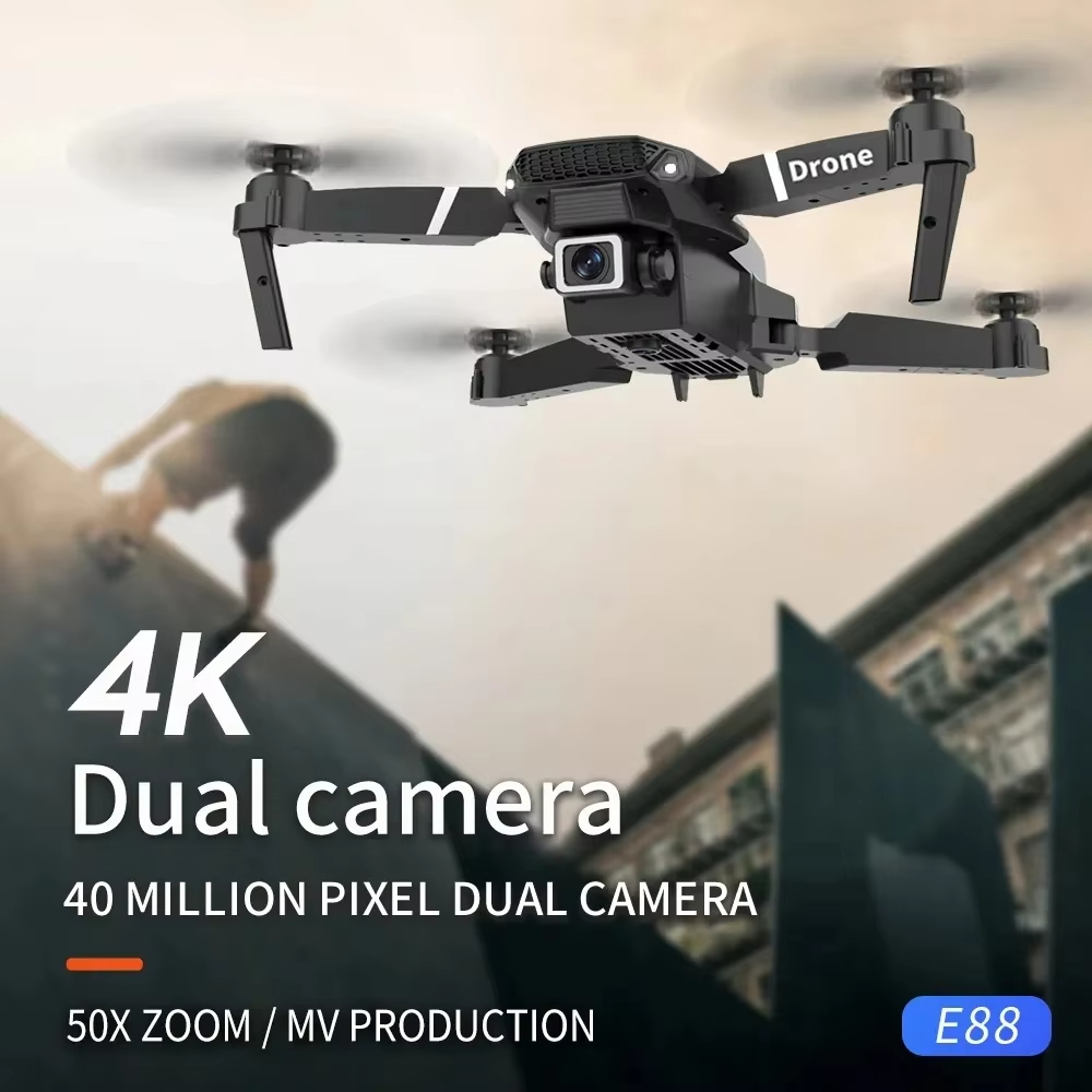 2026 Professional 6K Wide Angl - Drone E88 Rc Quadcopter ulasan dan harga