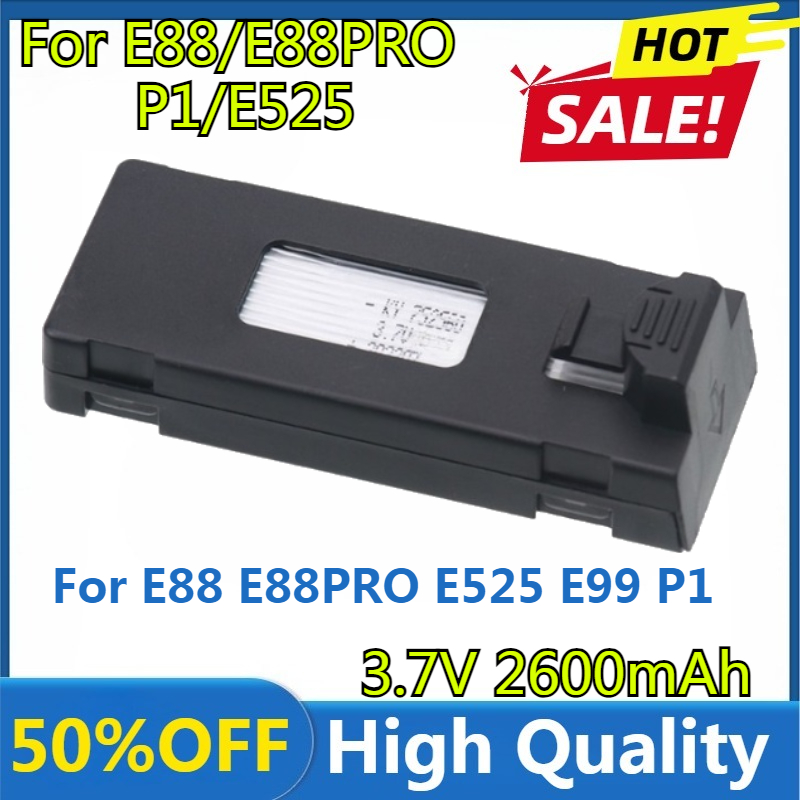 E88 Battery 3.7V 2600mAh Lipo  - Drone E88 Rc Quadcopter ulasan dan harga