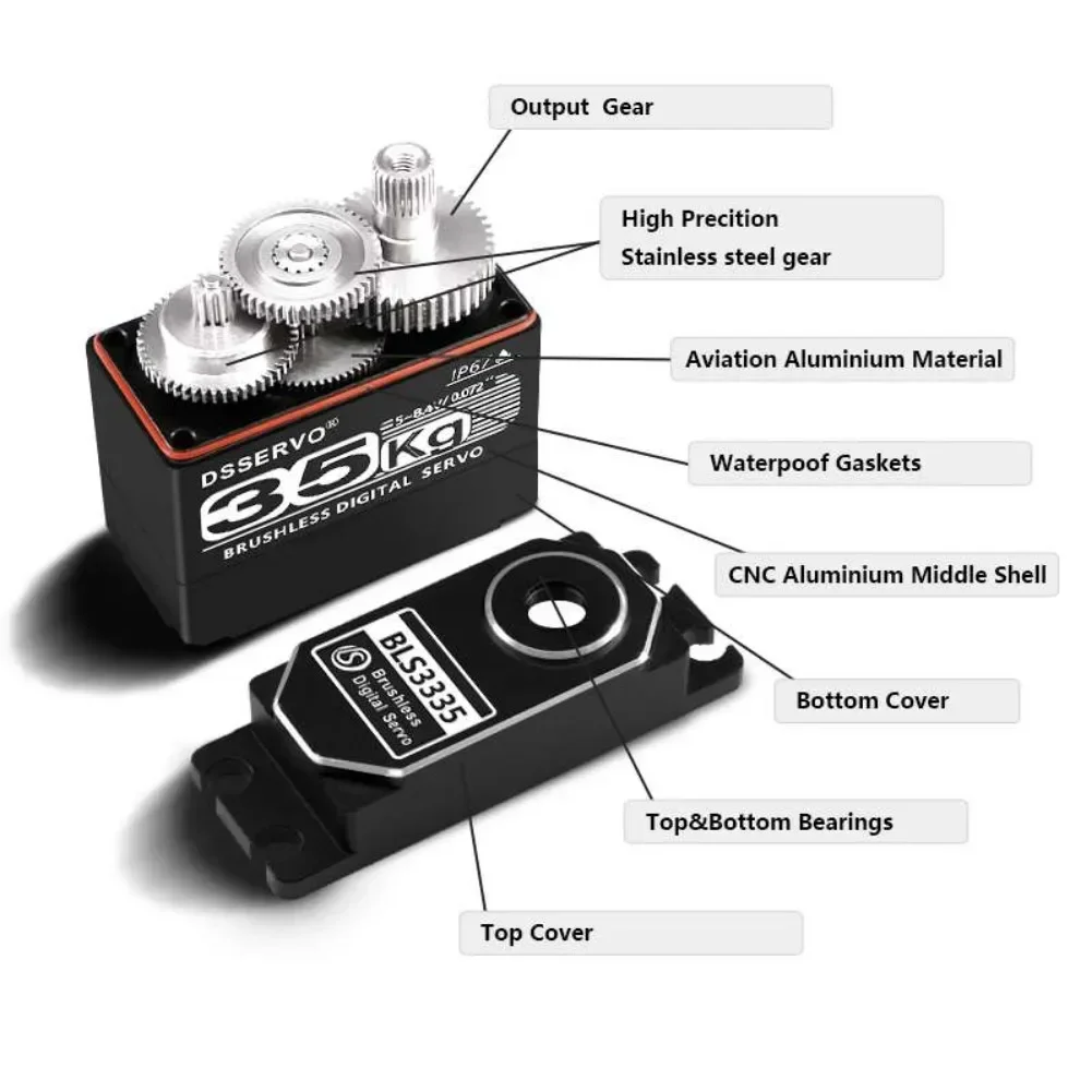 35KG BLS3335 Digital Servo Mot - Rc Car Servo ulasan dan harga