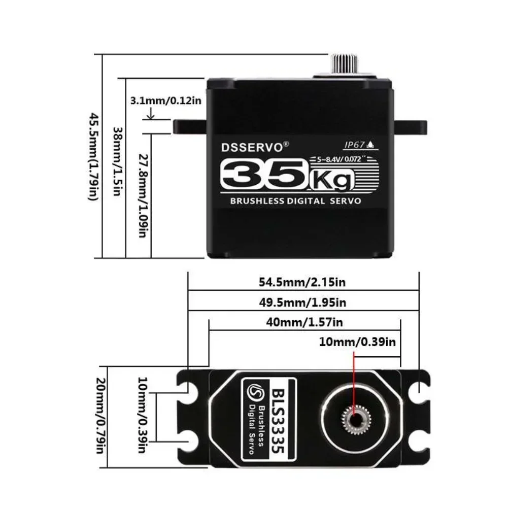 35KG BLS3335 Digital Servo Mot - Rc Car Servo ulasan dan harga