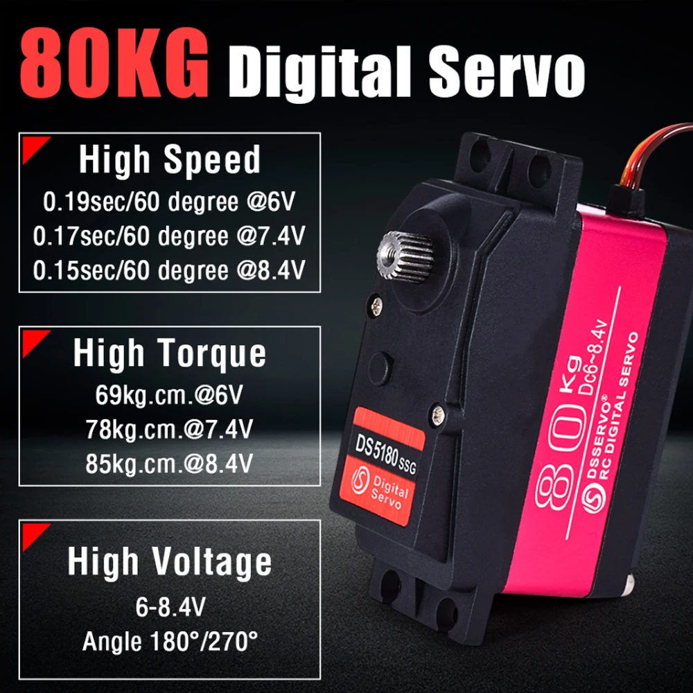 Dsservo Waterproof DS5180 80KG - Rc Car Servo ulasan dan harga