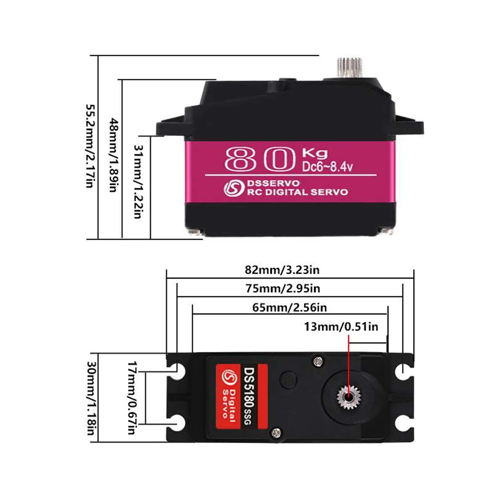 Dsservo Waterproof DS5180 80KG - Rc Car Servo ulasan dan harga