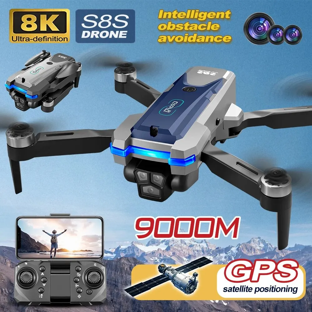 S8S GPS Drone 5G Wifi 8K HD Du - Drone Rc Cable ulasan dan harga