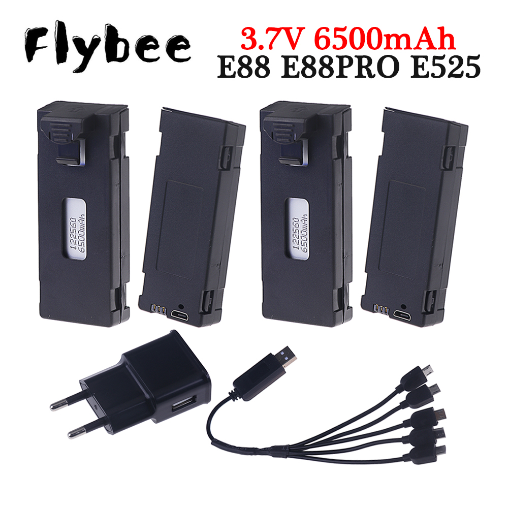 Rechargeable 3.7V 6500mAh Batt - Drone E88 Rc Quadcopter ulasan dan harga